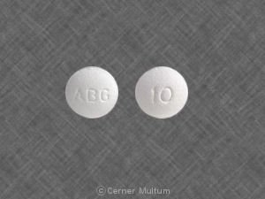 Generic Oxycodone 10 mg ABG 10 round white pill