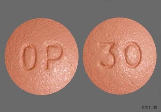 Generic Oxycontin OP 30 mg OP 30 Brown Round Pill