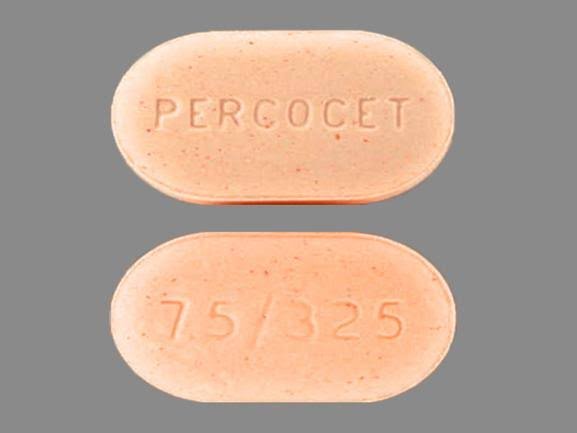 Generic Percocet 7.5-325 mg peach color pill