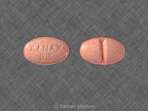 Generic Xanax 0.5 mg Orange oval pill